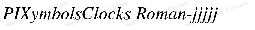 PIXymbolsClocks Roman字体转换